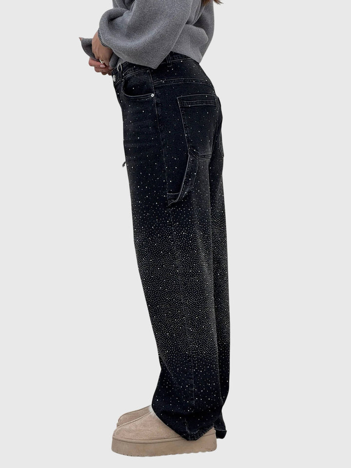 Kimberly | Women’s Sparkle Diamond Denim Trousers