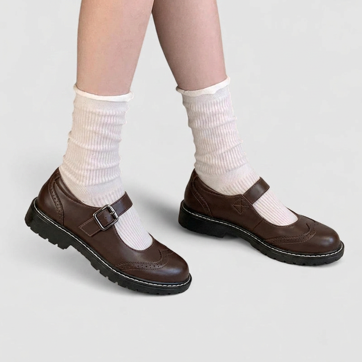 Auryzhel | Orthopaedic Vintage Brogue Mary Jane Shoes
