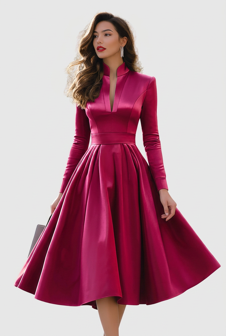 Avelina | V-Neck Midi Dress