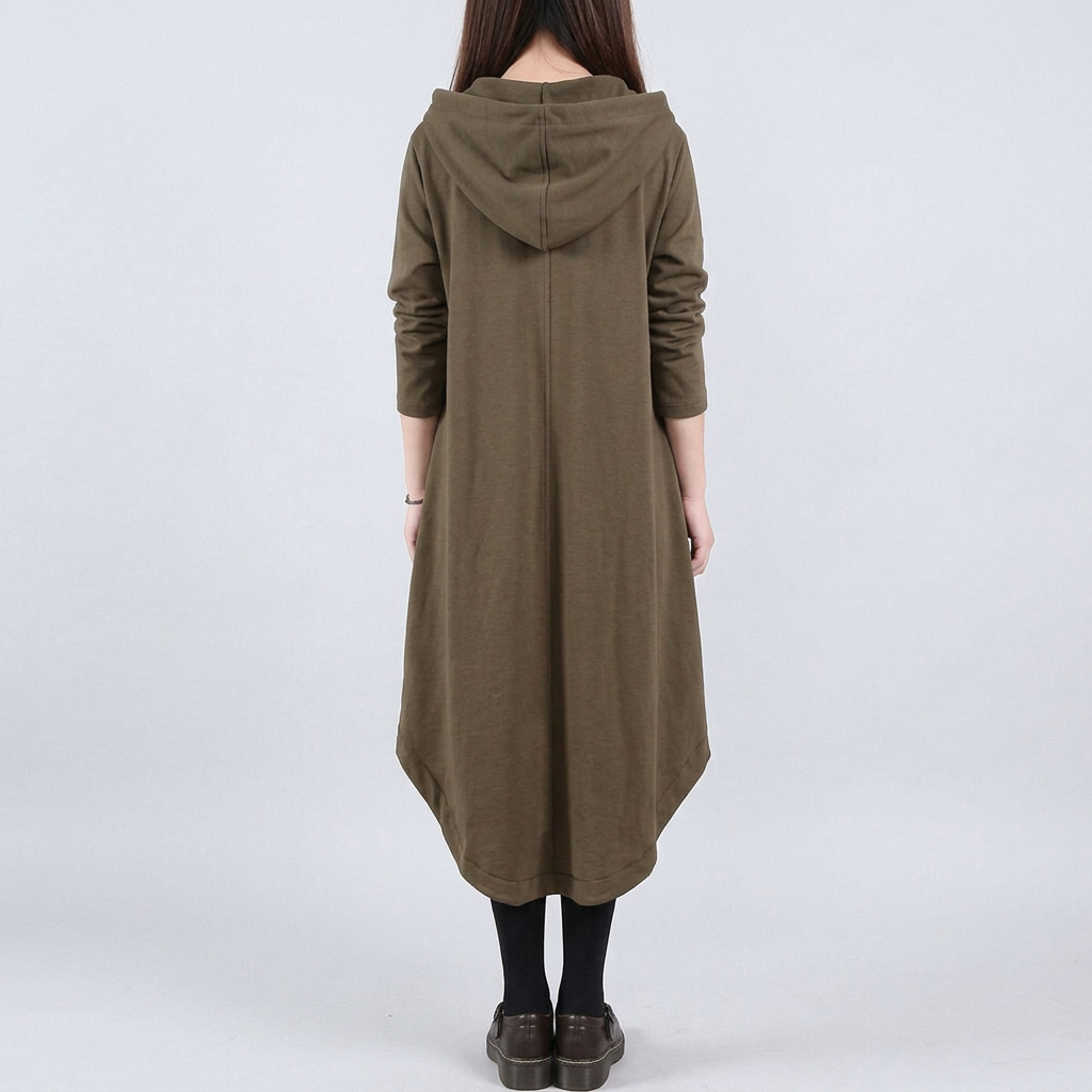 Elara | Relaxed Hooded Maxi Dress