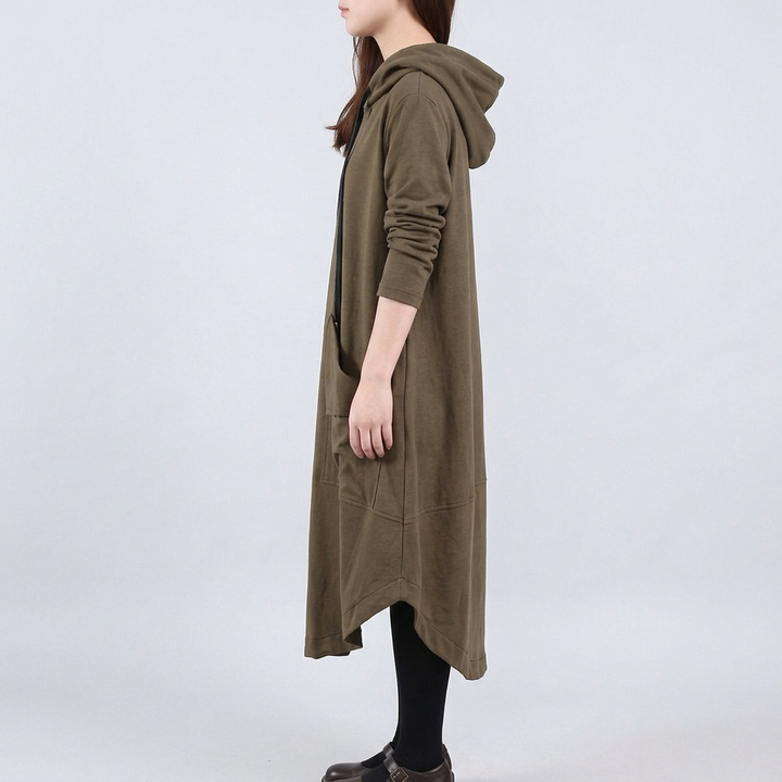 Elara | Relaxed Hooded Maxi Dress