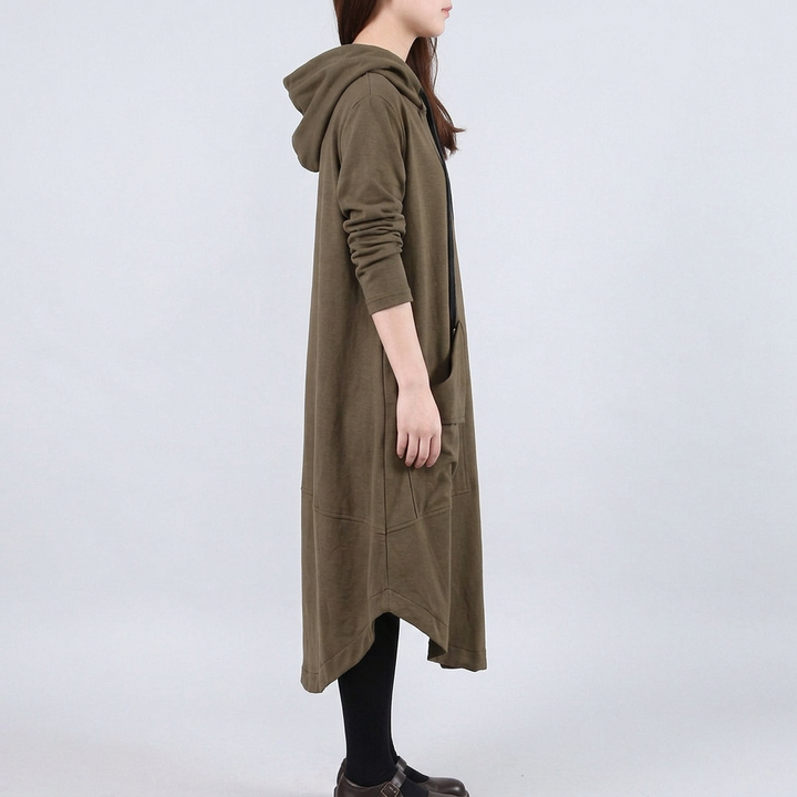 Elara | Relaxed Hooded Maxi Dress