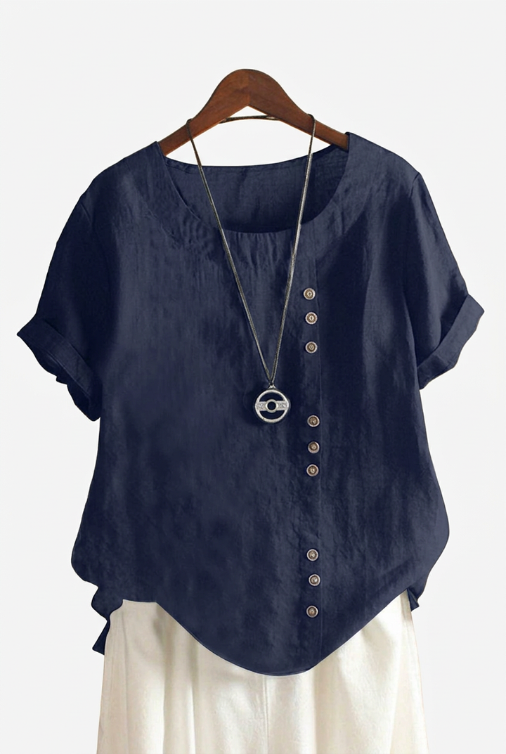 Elisavie | Comfortable Short Sleeve Blouse