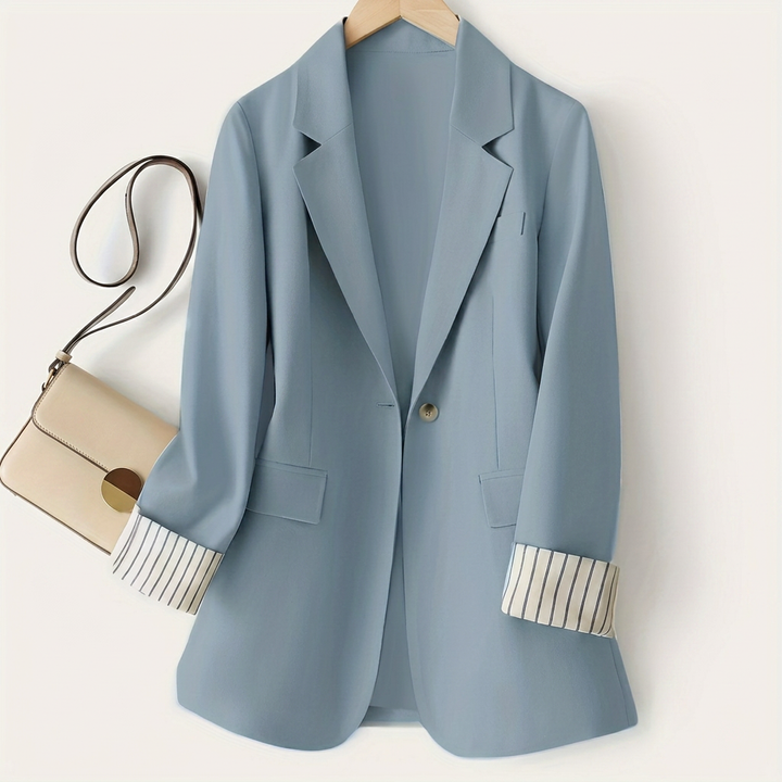Gillian - Classy Button Front Long Sleeve Office Blazer Coat