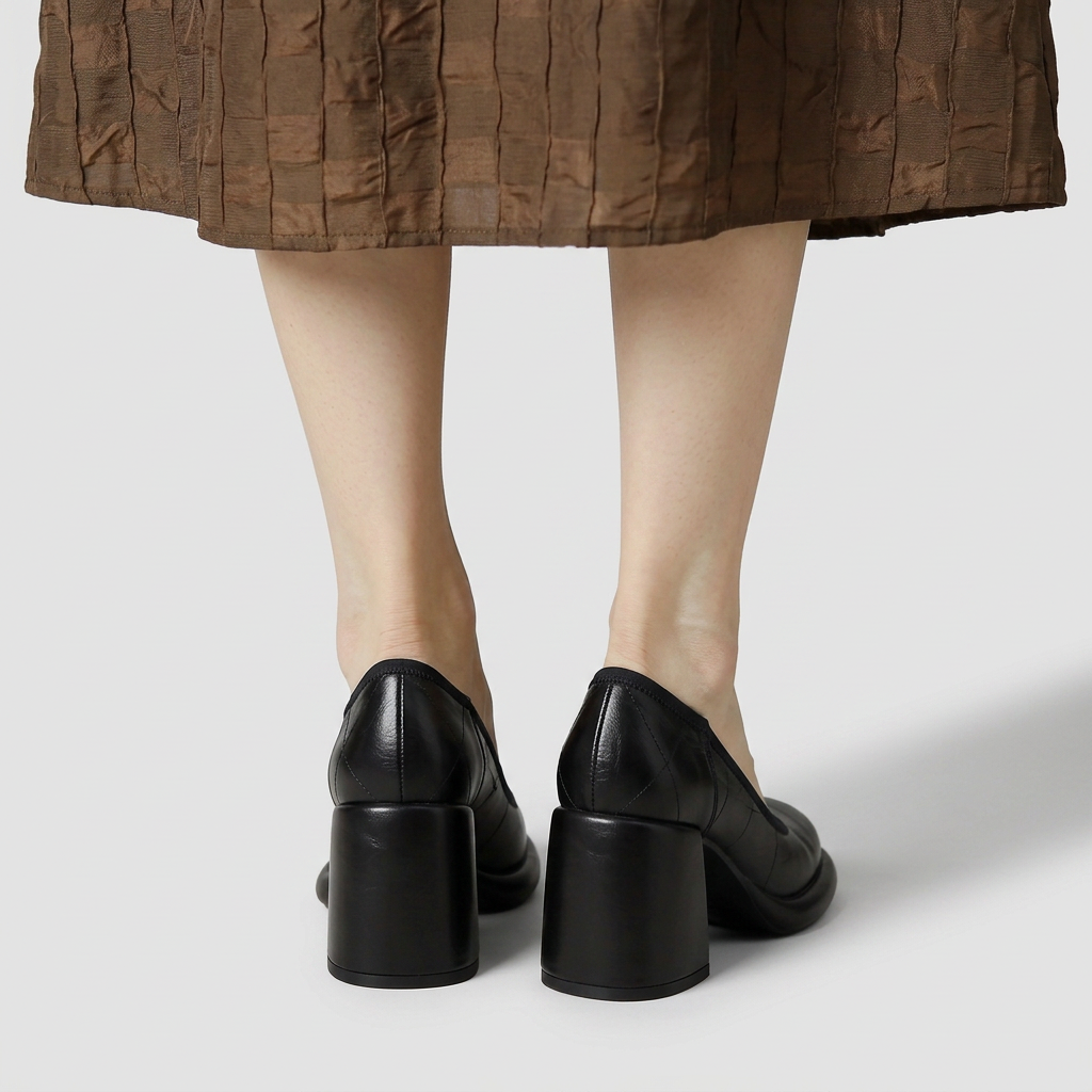Marielle | Classic Block Heel Court Shoes