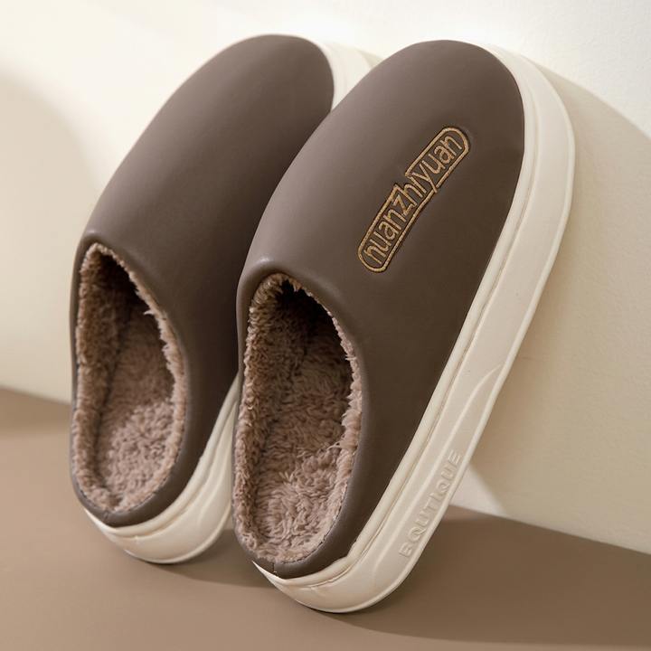 Jarran | Plush-Lined Platform Clog Slippers