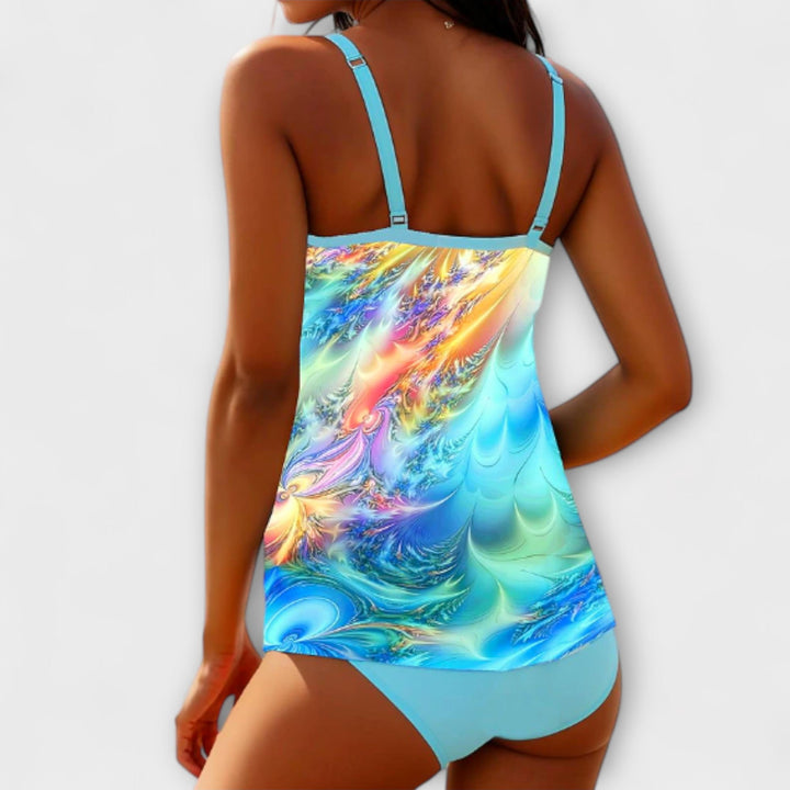 Rebecca | Women’s Colourful Printed Tankini Swimsuit Set