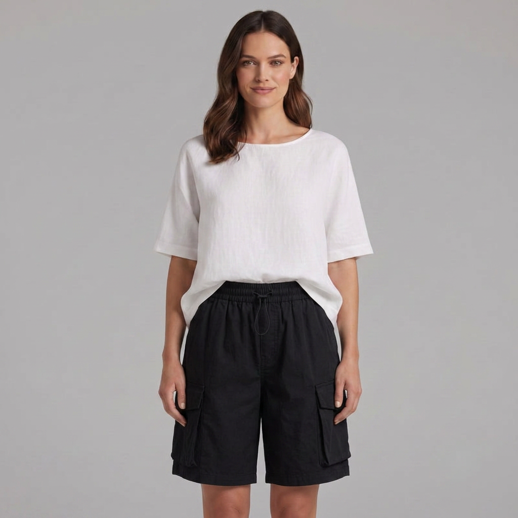 Mila | Women’s Relaxed Cargo Bermuda Shorts