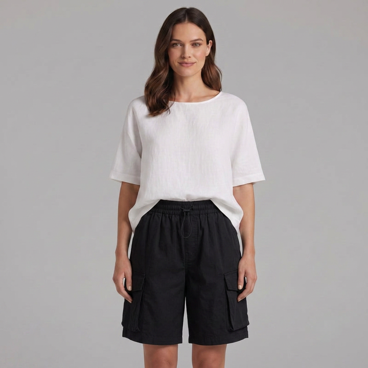 Mila | Women’s Relaxed Cargo Bermuda Shorts