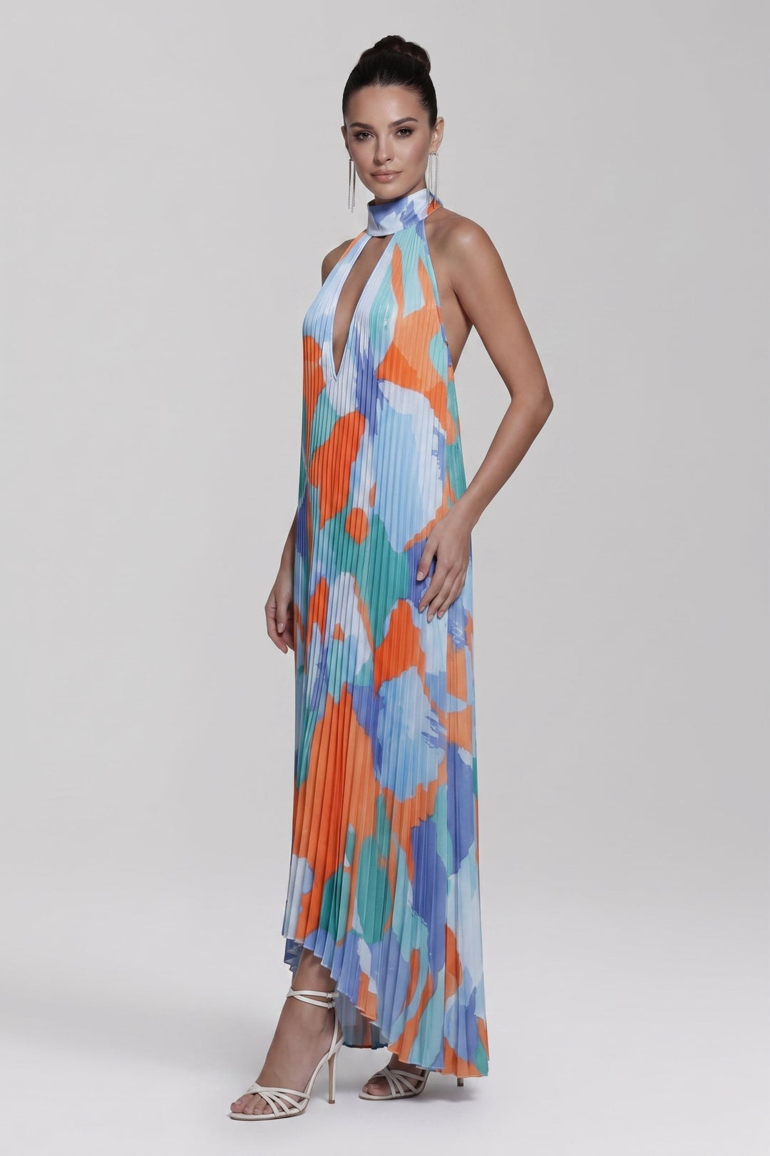 Payton | Women’s Sleeveless Pleated Skirt Maxi Dress