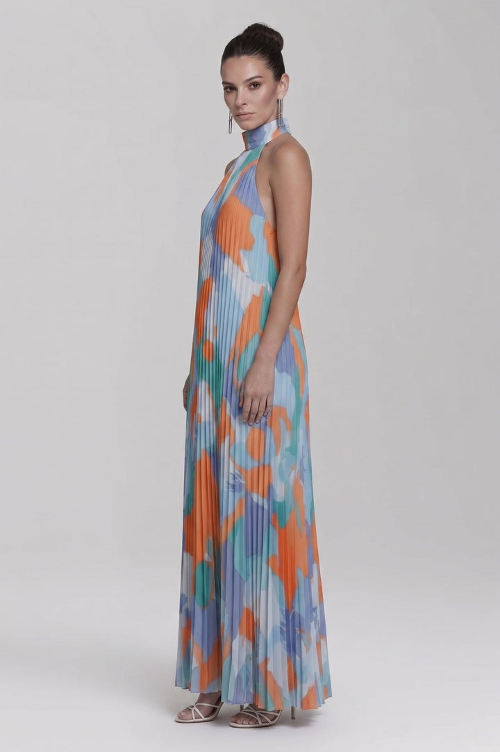 Payton | Women’s Sleeveless Pleated Skirt Maxi Dress