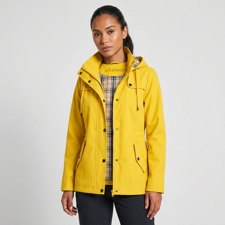 Qing - Casual Drawstring Waist Zip-Up Hooded Jacket