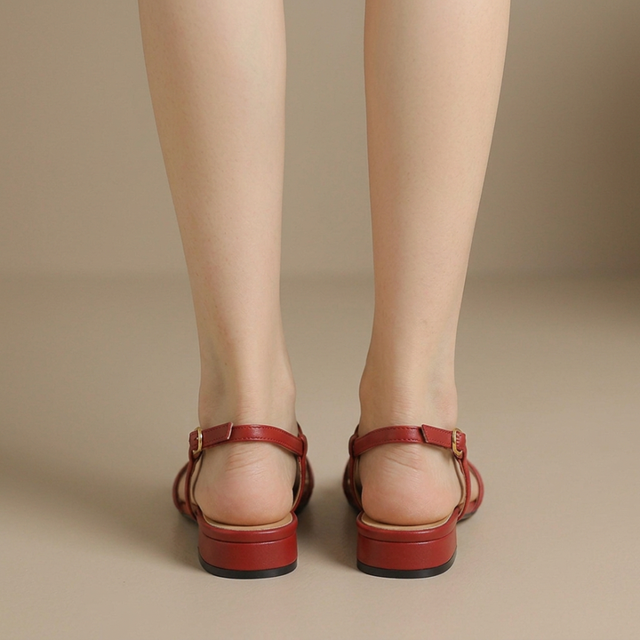 Roselle | Elegant Knotted Criss-Cross Slingback Sandals