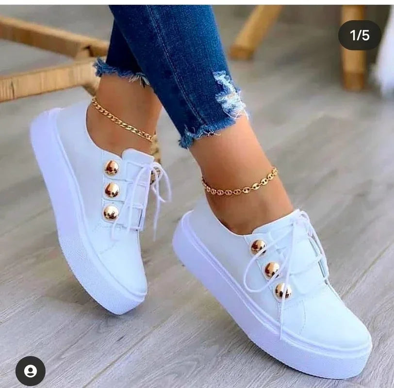 Serena | Orthopaedic Round Toe Platform Trainers