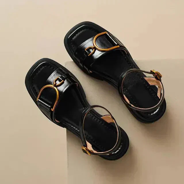 Amara | Buckled Flat Sandals