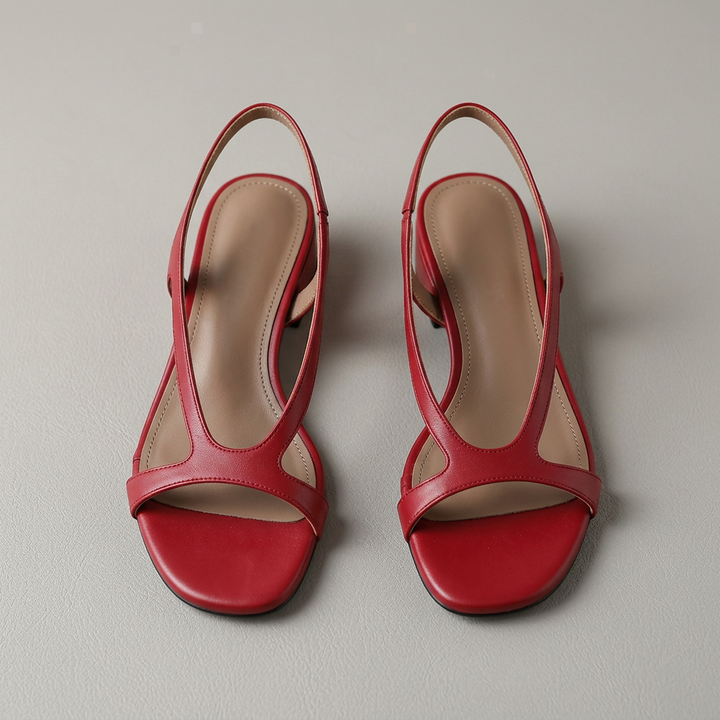 Serena | Elegant Cut-Out Slingback Wedge Sandals