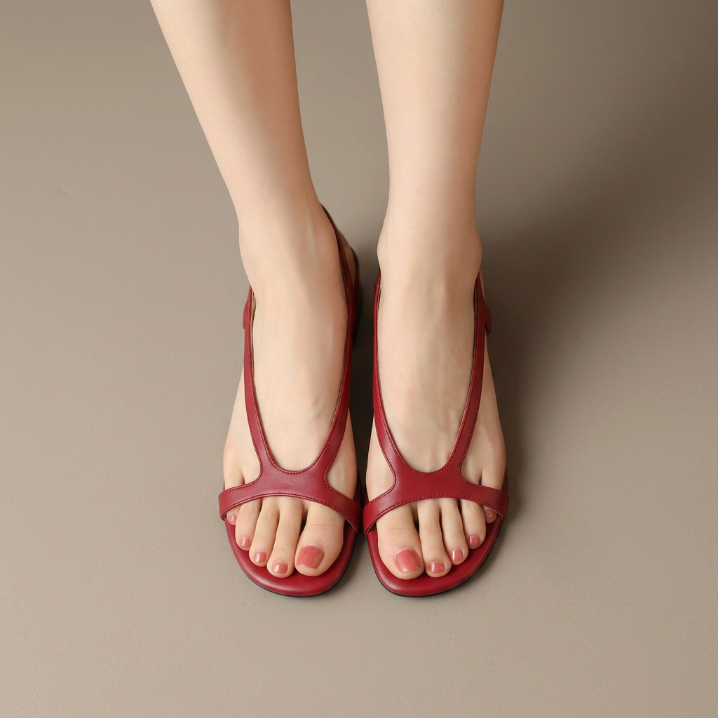 Serena | Elegant Cut-Out Slingback Wedge Sandals