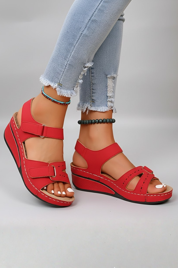 Brooklyn | Women’s Wedge Sandals with Loop Straps and Toe