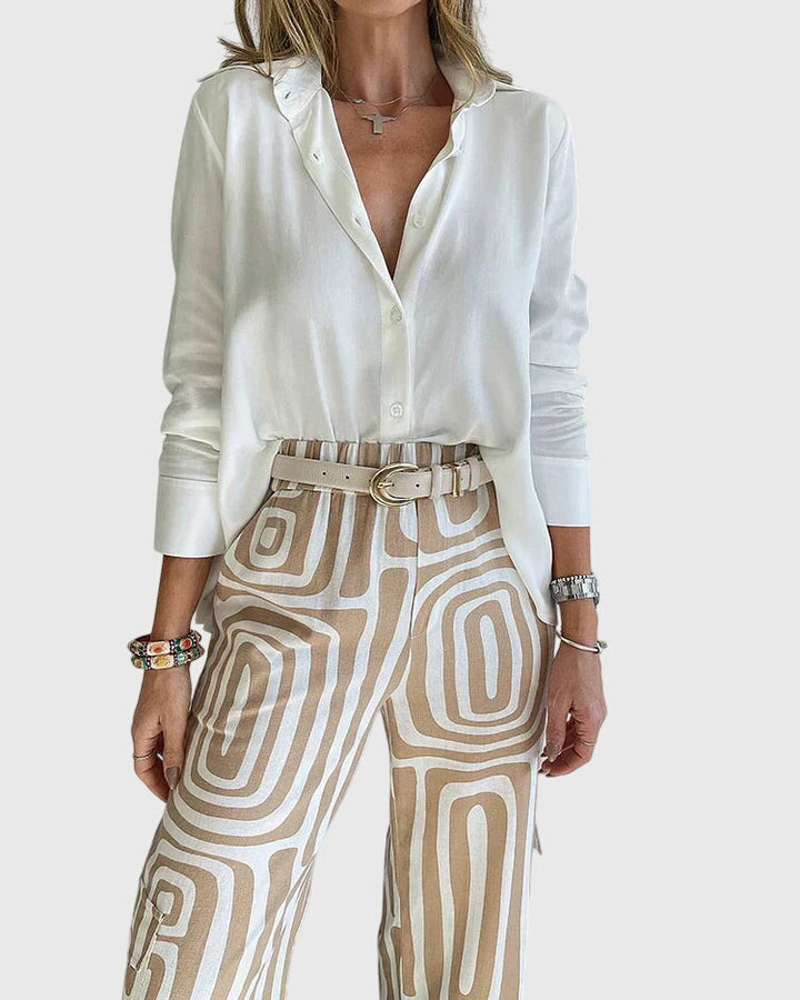 Emilia | Stylish Trousers + Free Blouse &amp; Belt