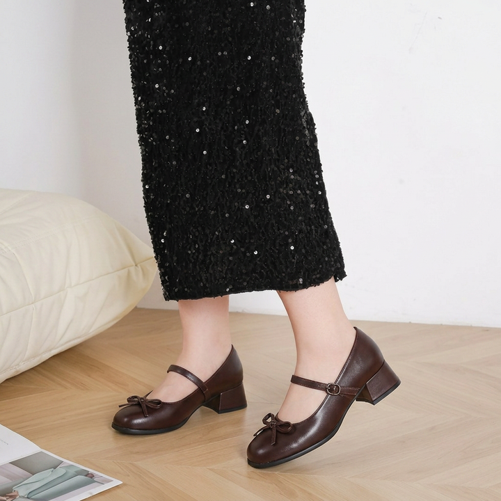 Jazhyrah | Elegant Mary Jane Block Heel Shoes