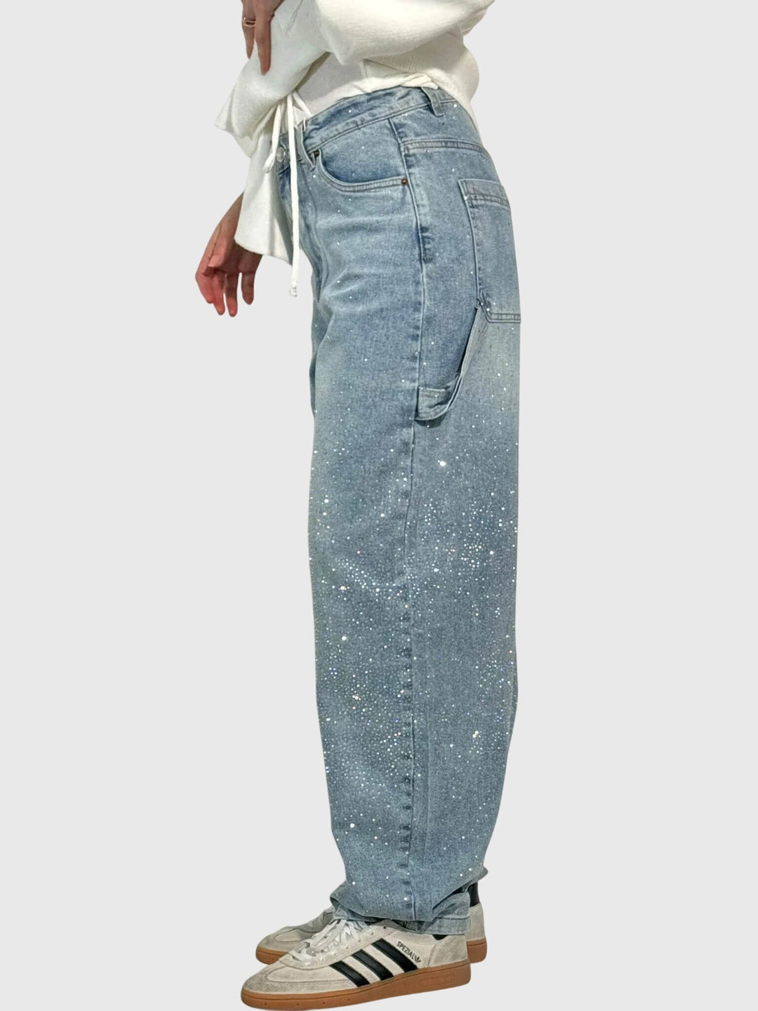 Kimberly | Women’s Sparkle Diamond Denim Trousers